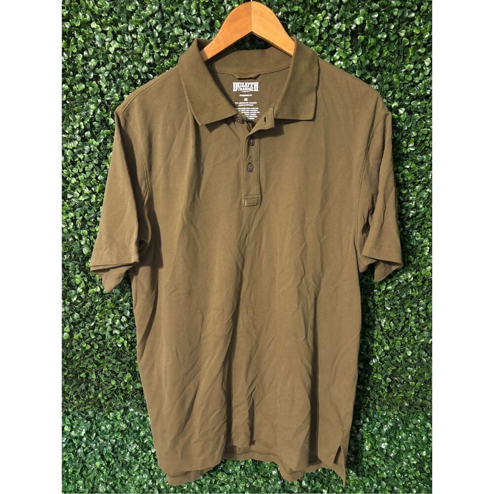 Duluth Trading Co Mens Green Cotton Polo Sz Medium